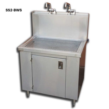 Ampac SS2-BWS Water Store Bottle Filling Station with 2 Faucets - Studio Image - Front Right View
