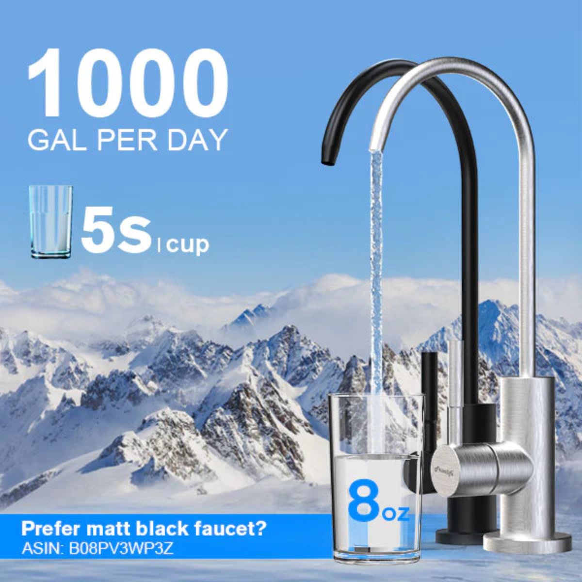 Frizzlife PD1000 Tankless Reverse Osmosis System - 1000 Gal Per Day