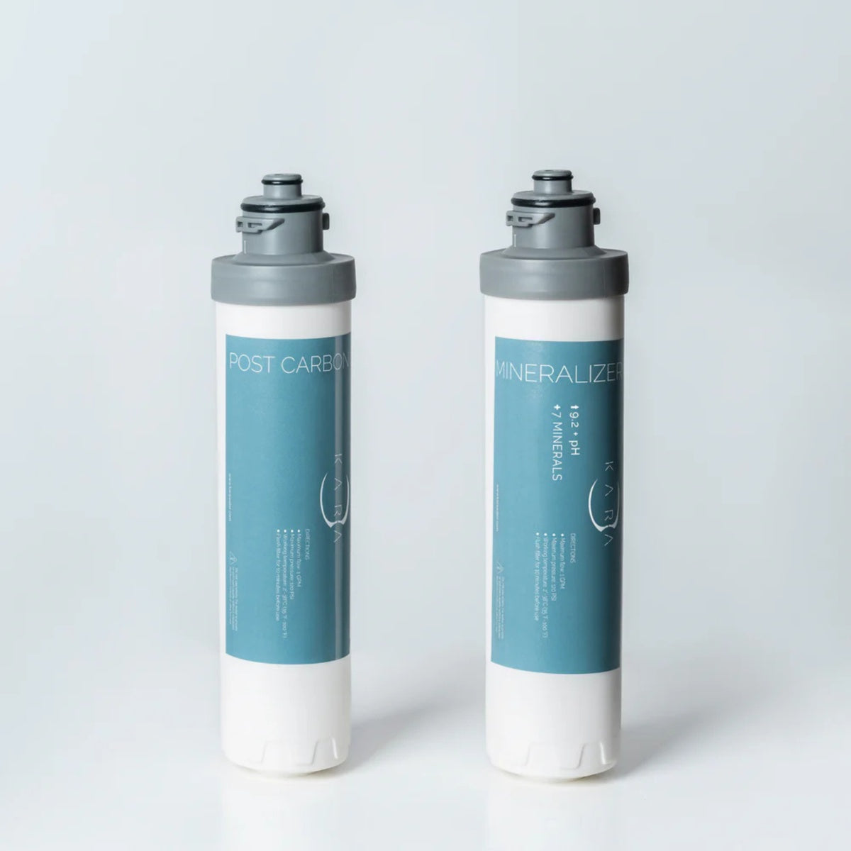 Kara Pure 1 Replacement Filter Set - Post Carbon and Mineralizer - Front View