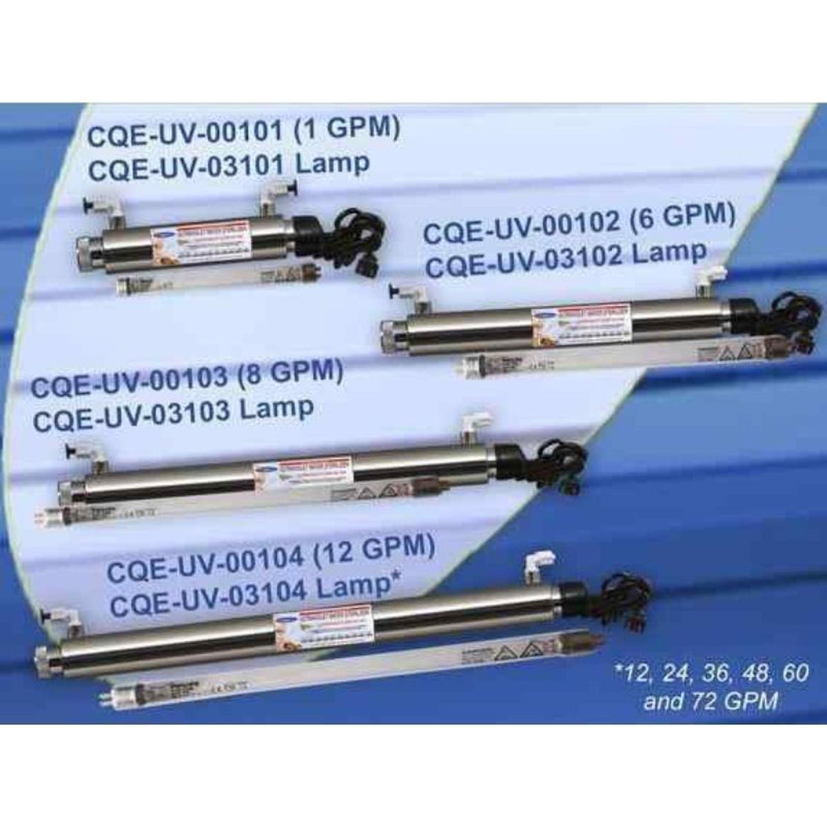 1 GPM Ultraviolet Water Sterilizer System showing all variants