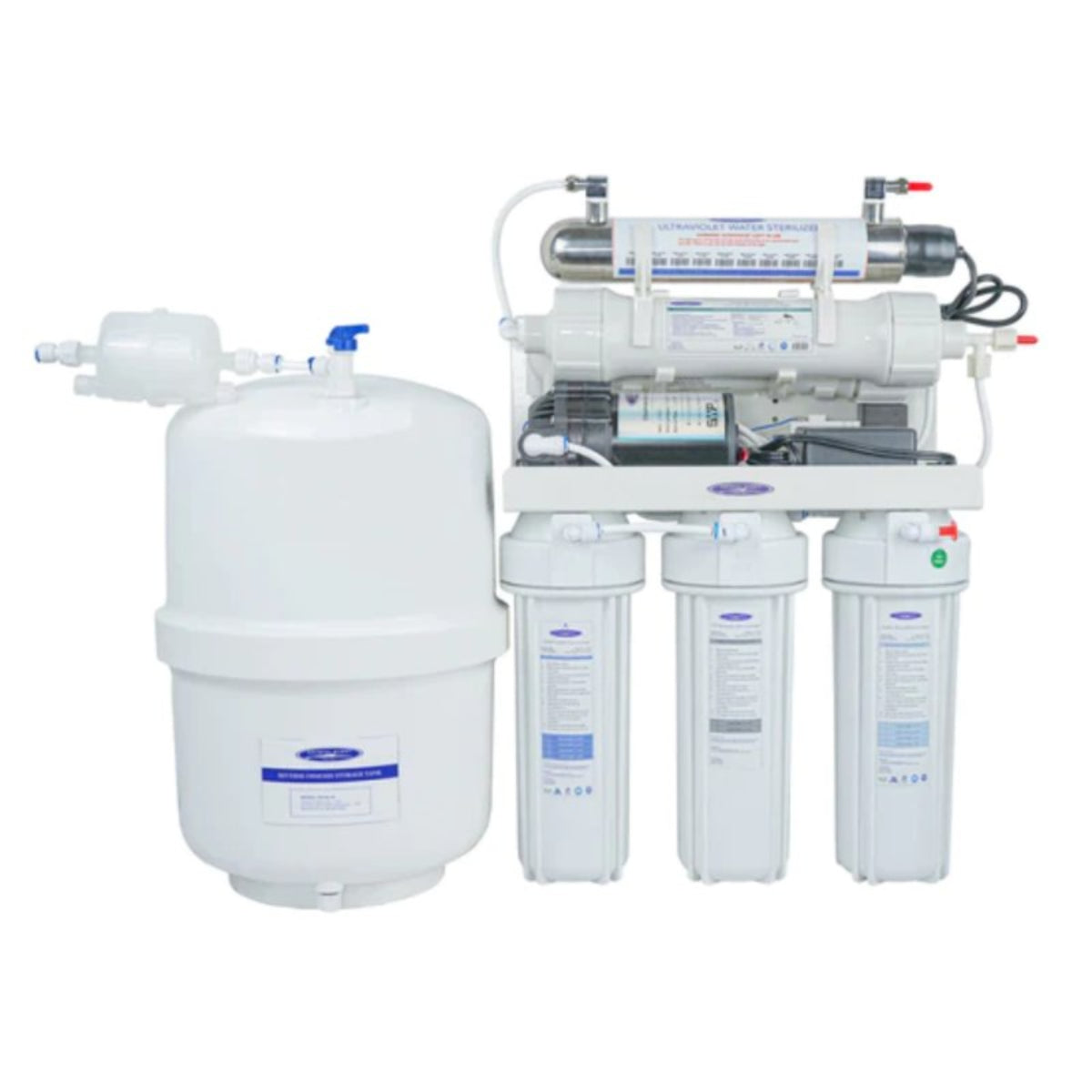 13 Stage Reverse Osmosis System Under Sink Water Filter – 3000CP Front View Studio Image