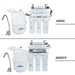 14 Stage Reverse Osmosis System Under Sink Water Filter 4000C & 4000CP - Both RO System Shown