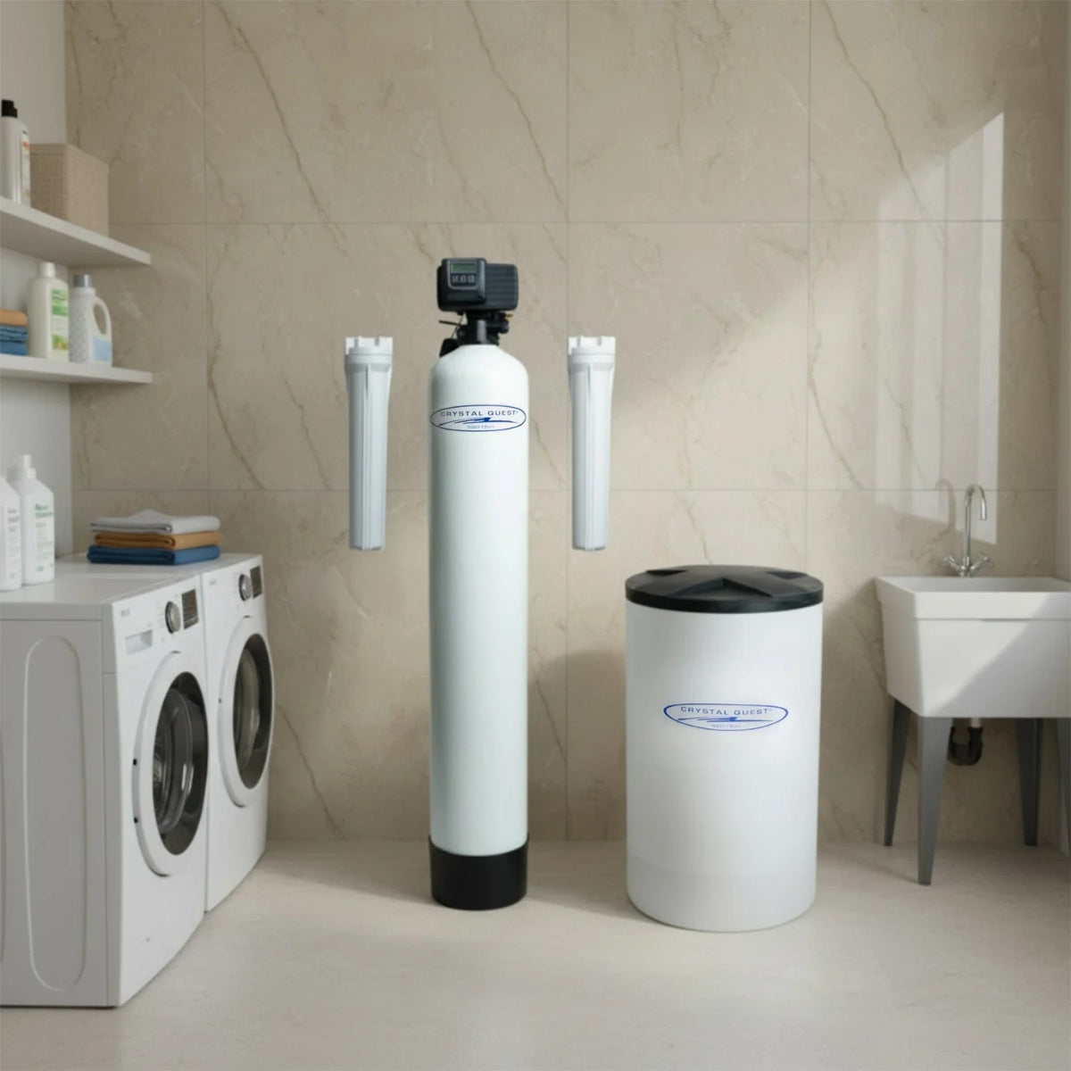 45,000 Grain Water Softener in Fiberglass Lifestyle Image