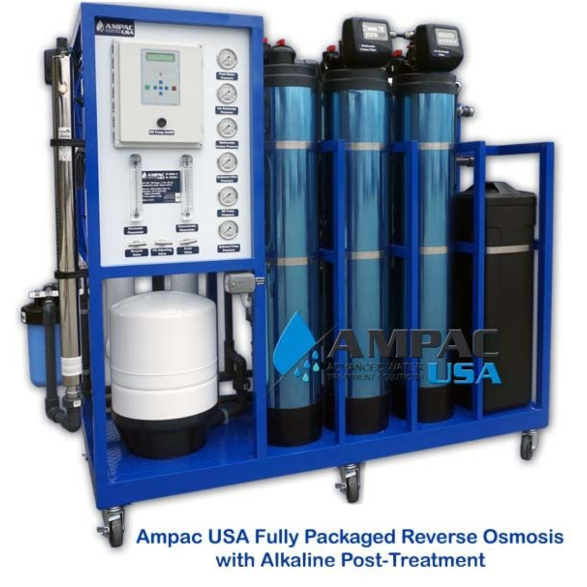 Ampac 1500 GPD Commercial Turnkey Reverse Osmosis System with Alkaline Post-Treatment