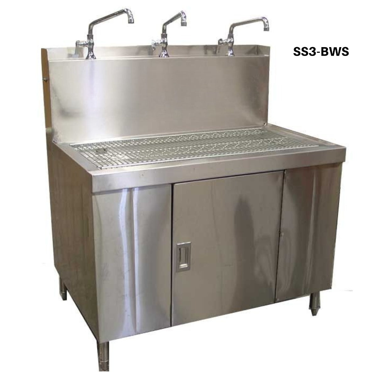 Ampac SS3-BWS Water Store Bottle Filling Station with 3 Faucets - Studio Image - Front Left View