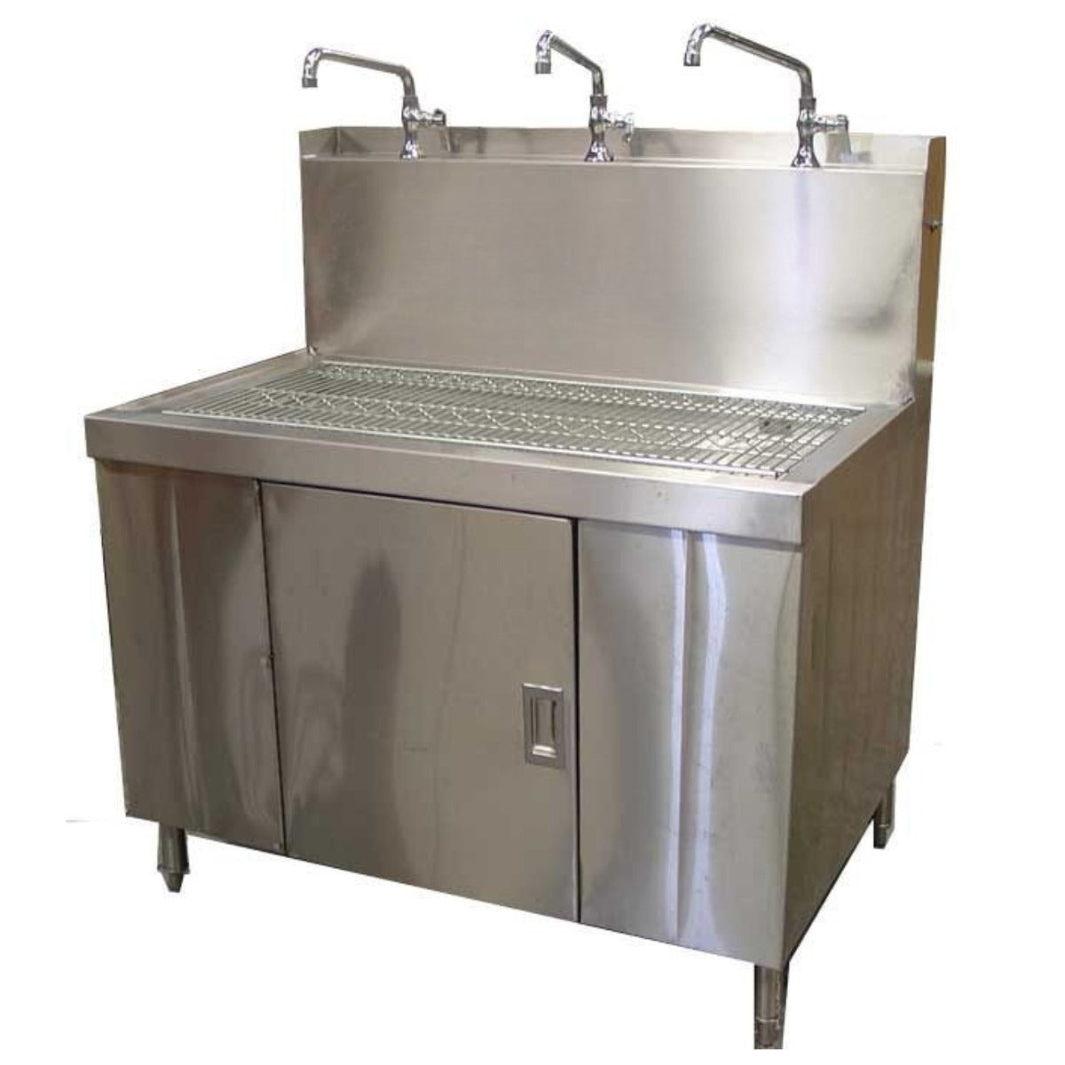 Ampac SS3-BWS Water Store Bottle Filling Station with 3 Faucets - Studio Image - Front Right View