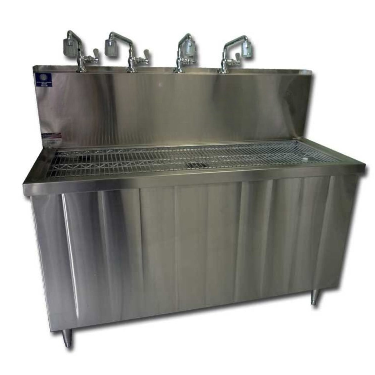 Ampac SS4-BWS Water Store Bottle Filling Station with 4 Faucets - Studio Image - Front Left View