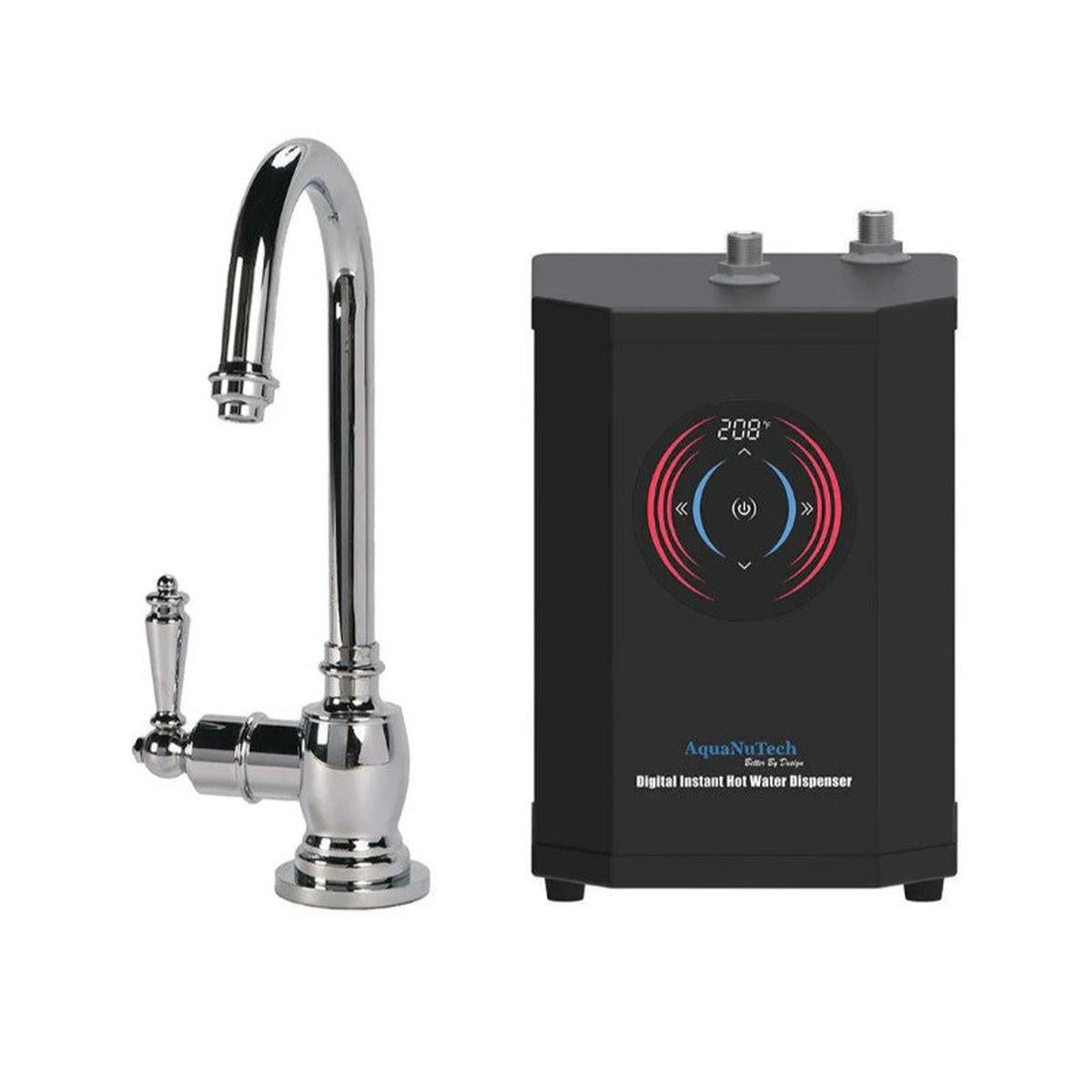 AquaNuTech Digital Instant Hot Water Dispenser Traditional C-Spout Chrome