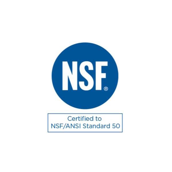 Certified to NSF / ANSI Standard 50