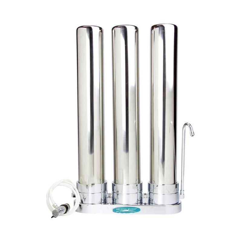 Crystal Quest 80,000 Gallon Countertop Water Filter System Triple