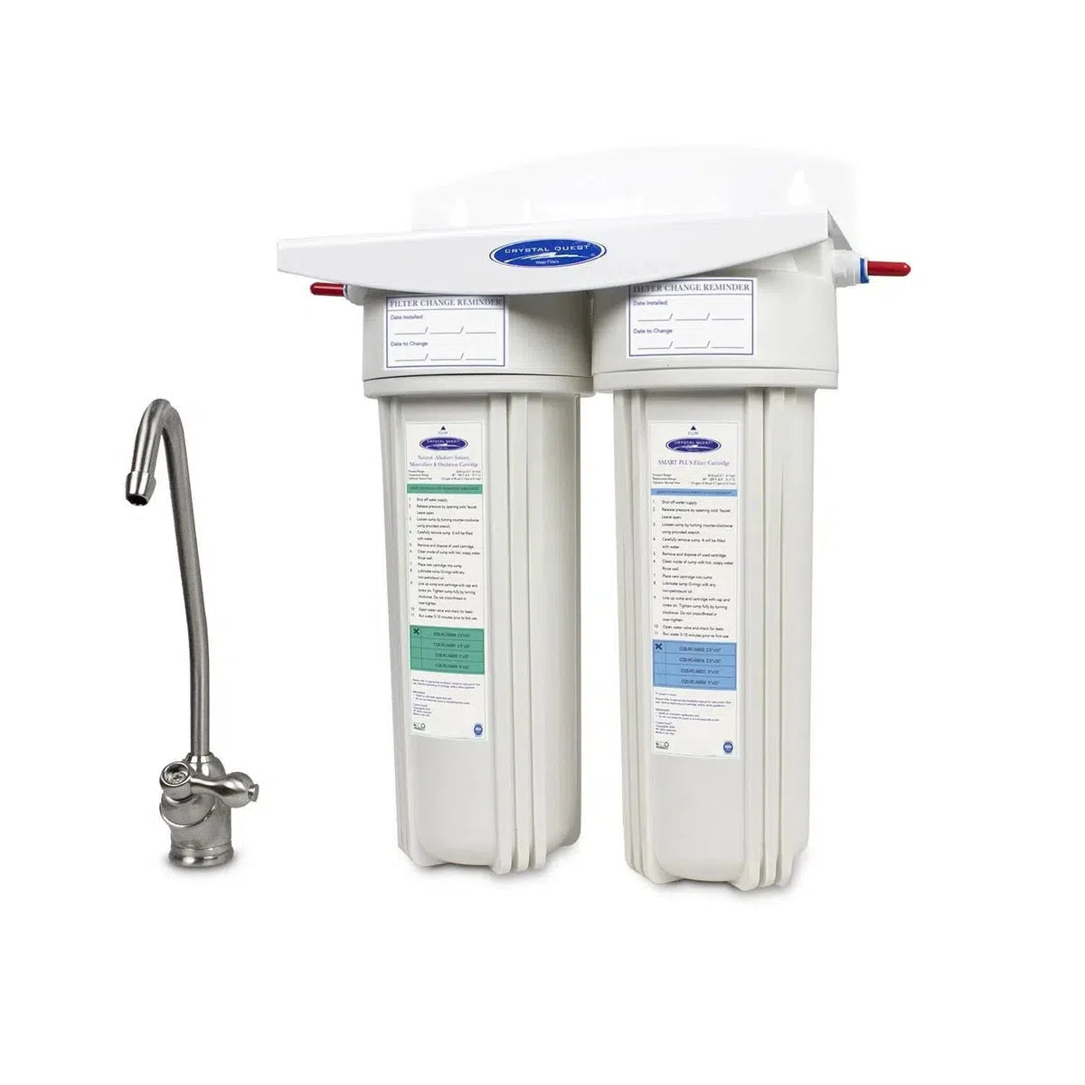 Crystal Quest Alkaline Under Sink Water Filter System Double