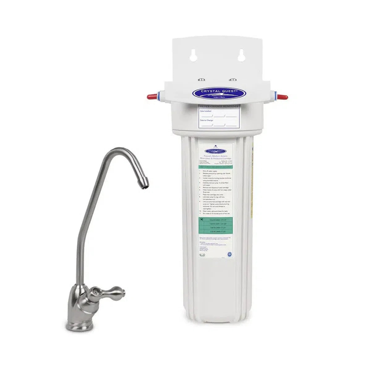 Crystal Quest Alkaline Under Sink Water Filter System Single