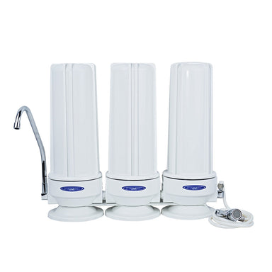 Crystal Quest Arsenic Countertop Water Filter System Triple Polypropylene 