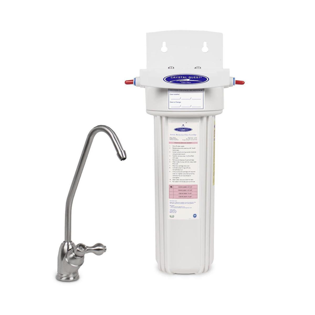 Crystal Quest Arsenic Under Sink Water Filter System Single