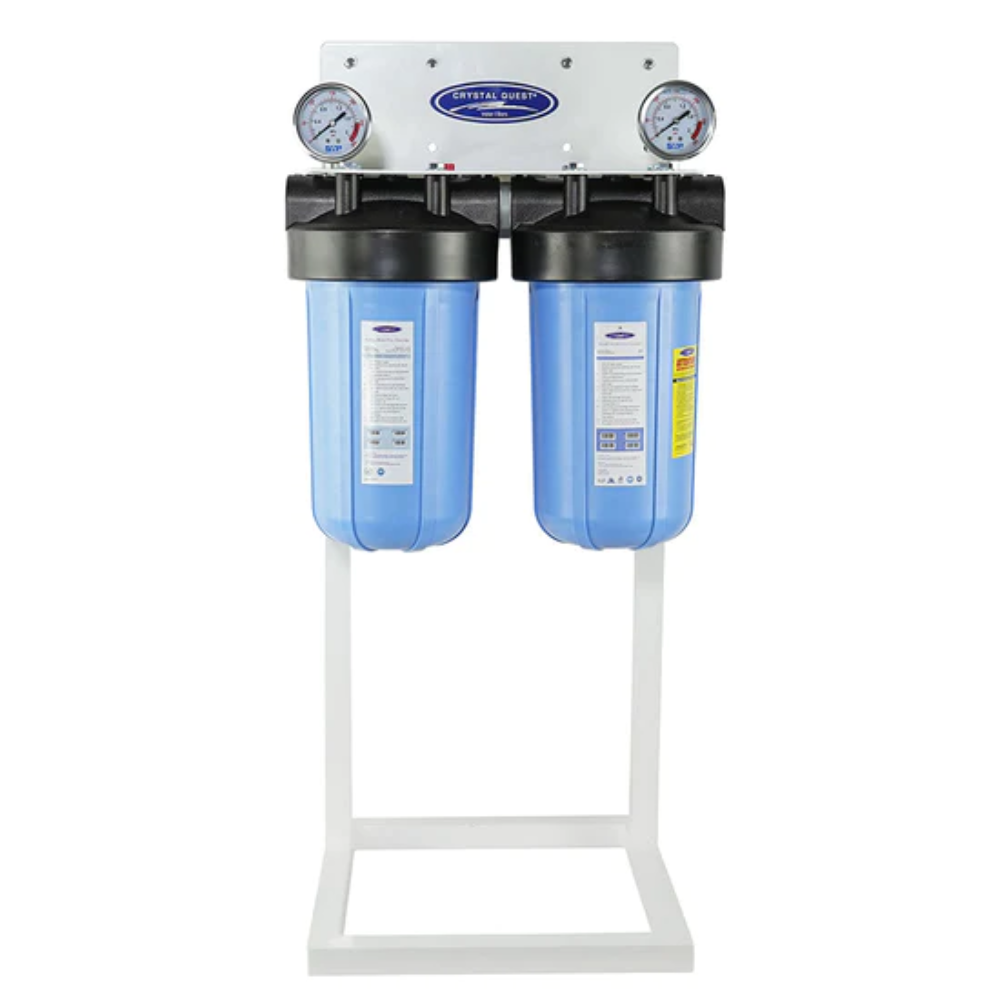 Crystal Quest Compact Whole House Water Filter | Arsenic Removal Double With Stand