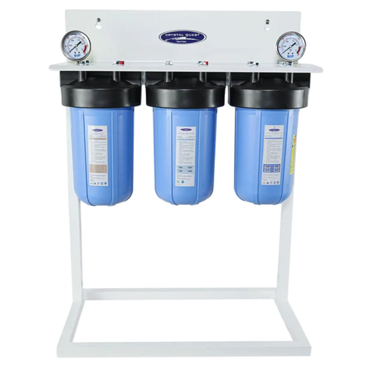 Crystal Quest Compact Whole House Water Filter | Arsenic Removal Triple With Stand