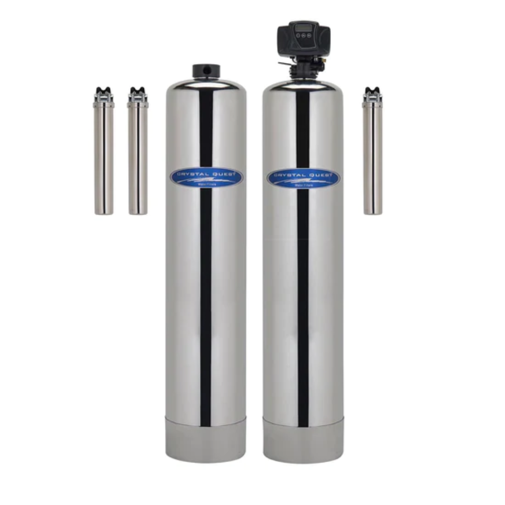 Crystal Quest Eagle Whole House Water Filter (Alkalizing) Add Salt Free Softener Stainless Steel