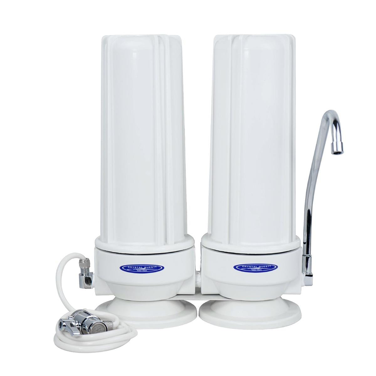 Crystal Quest Fluoride Countertop Water Filter System Double Polypropylene