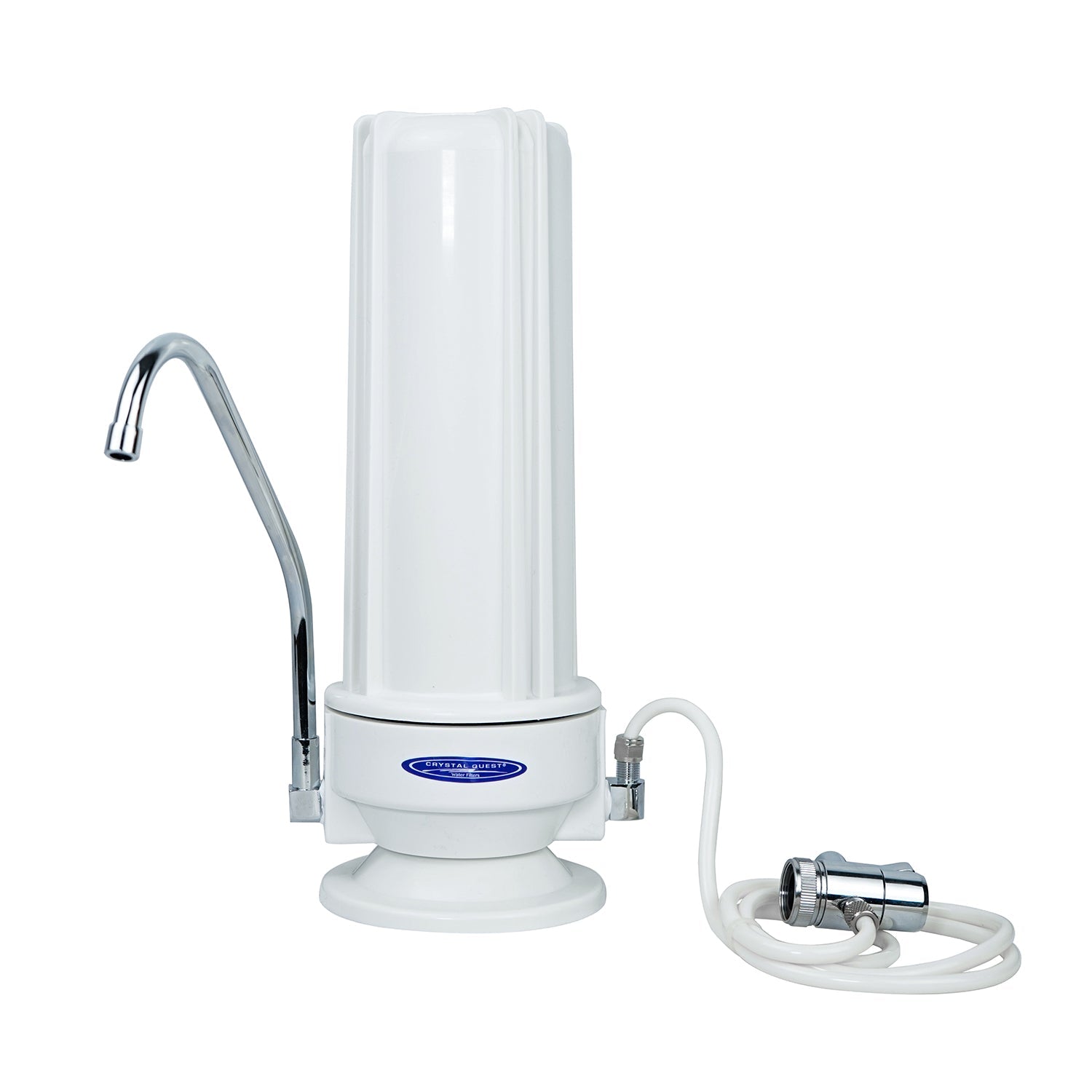 Crystal Quest Fluoride Countertop Water Filter System Single Polypropylene