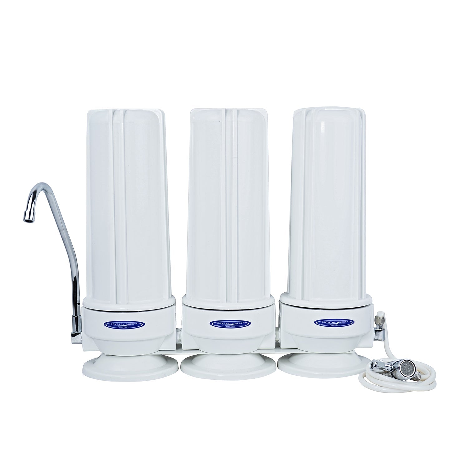 Crystal Quest Fluoride Countertop Water Filter System Triple Polypropylene