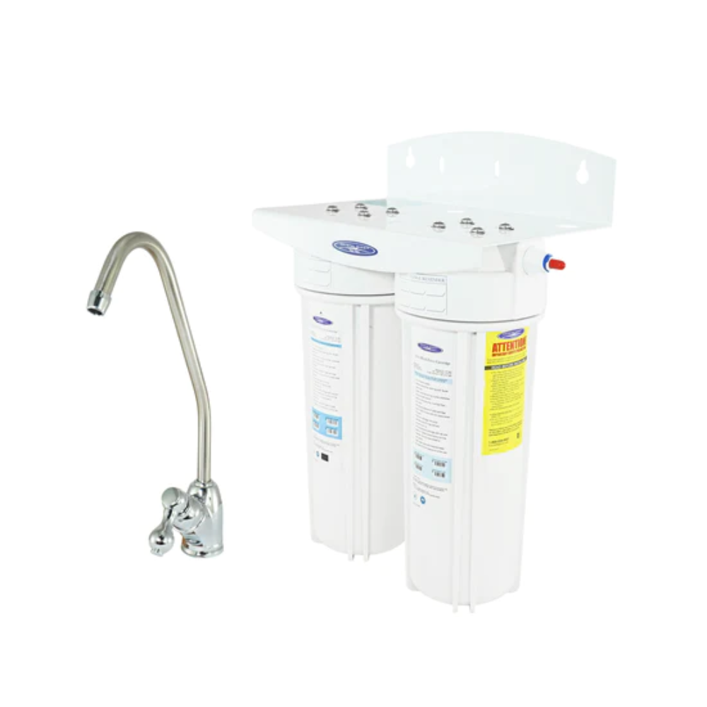Crystal Quest Fluoride Under Sink Water Filter System Double