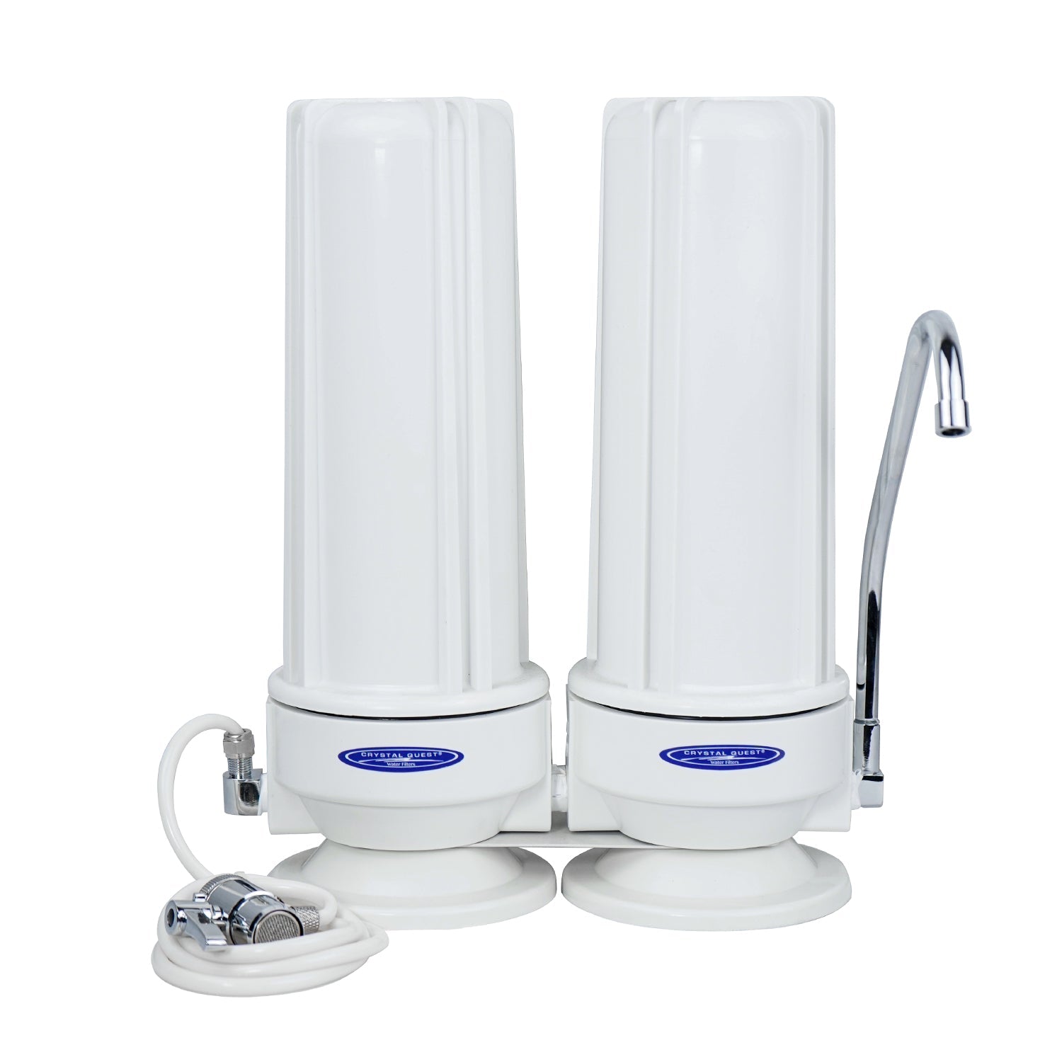 Crystal Quest Lead Countertop Water Filter System Double Polypropylene