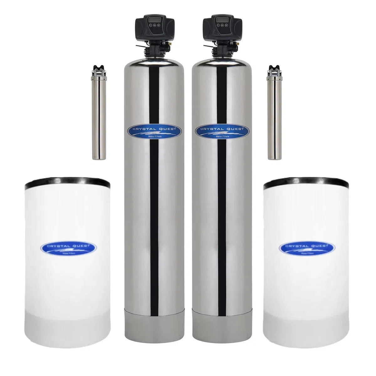 Crystal Quest Nitrate Whole House Water Filter Add Smart FIlter Stainless Steel