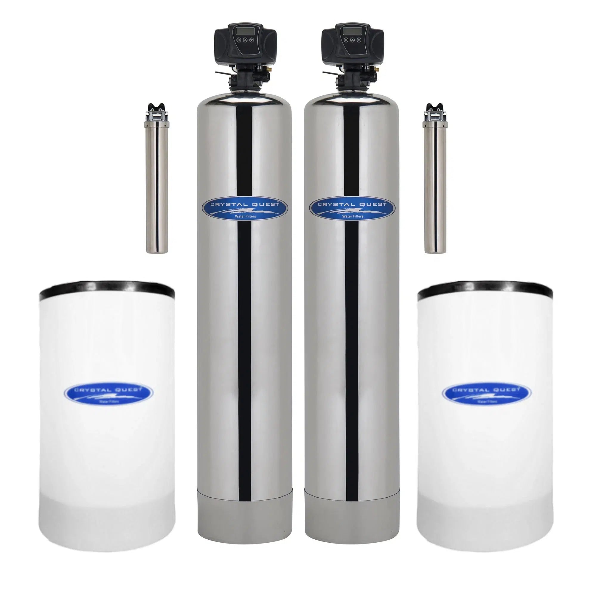 Crystal Quest Nitrate Whole House Water Filter Add Smart FIlter Stainless Steel