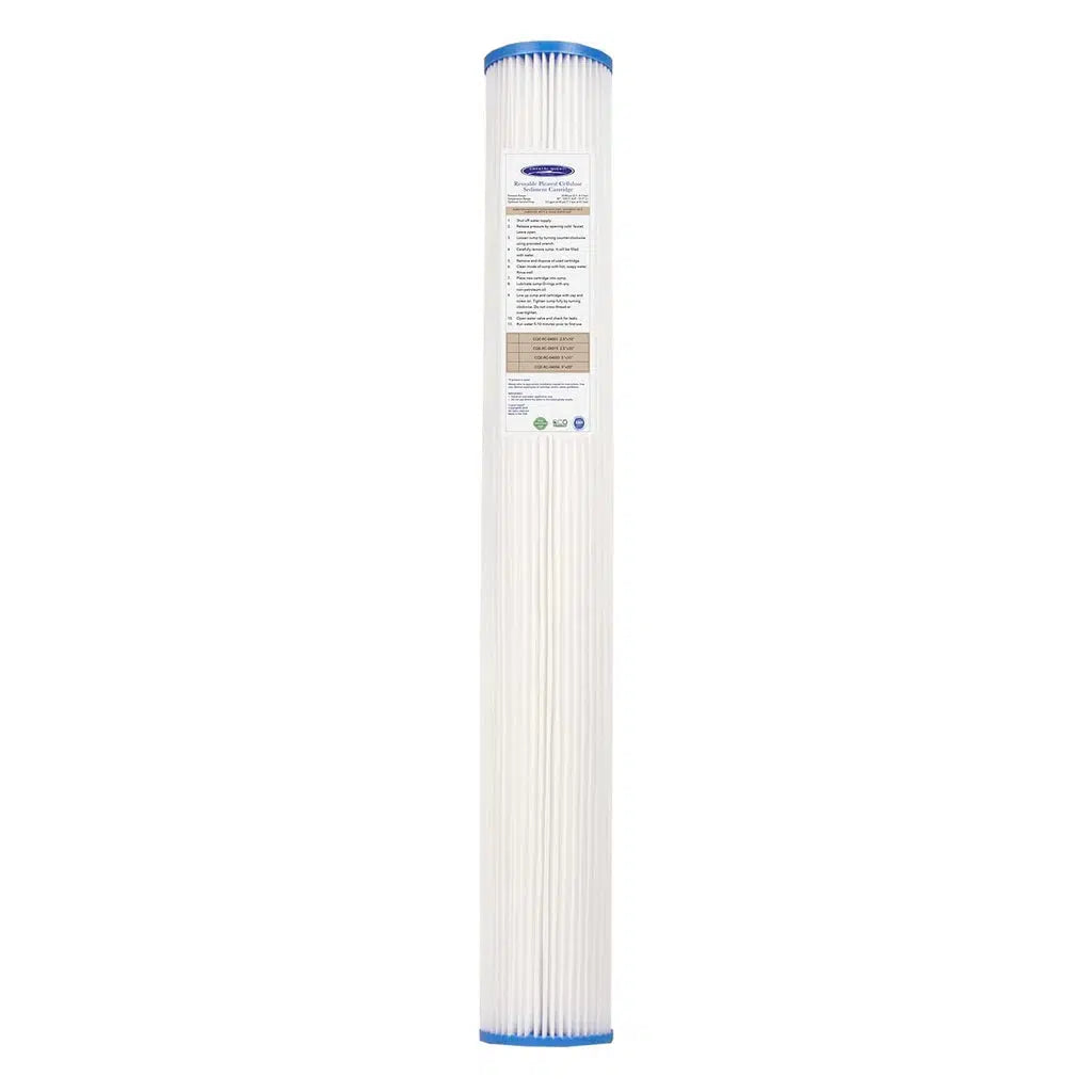 Crystal Quest Pleated Cellulose Sediment 2-7/8” x 20” Cartridge