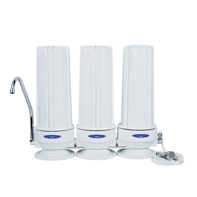 Crystal Quest SMART Countertop Water Filter System Polypropylene Triple