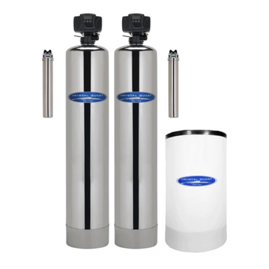 Crystal Quest Tannin Whole House Water Filter Stainless Steel Double