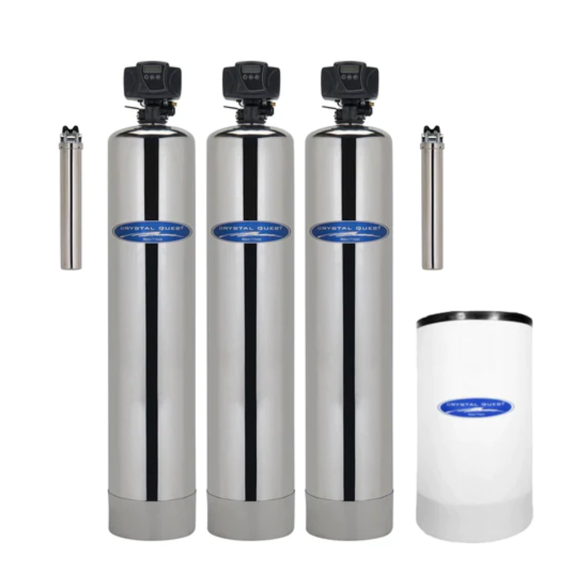 Crystal Quest Tannin Whole House Water Filter Stainless Steel Triple