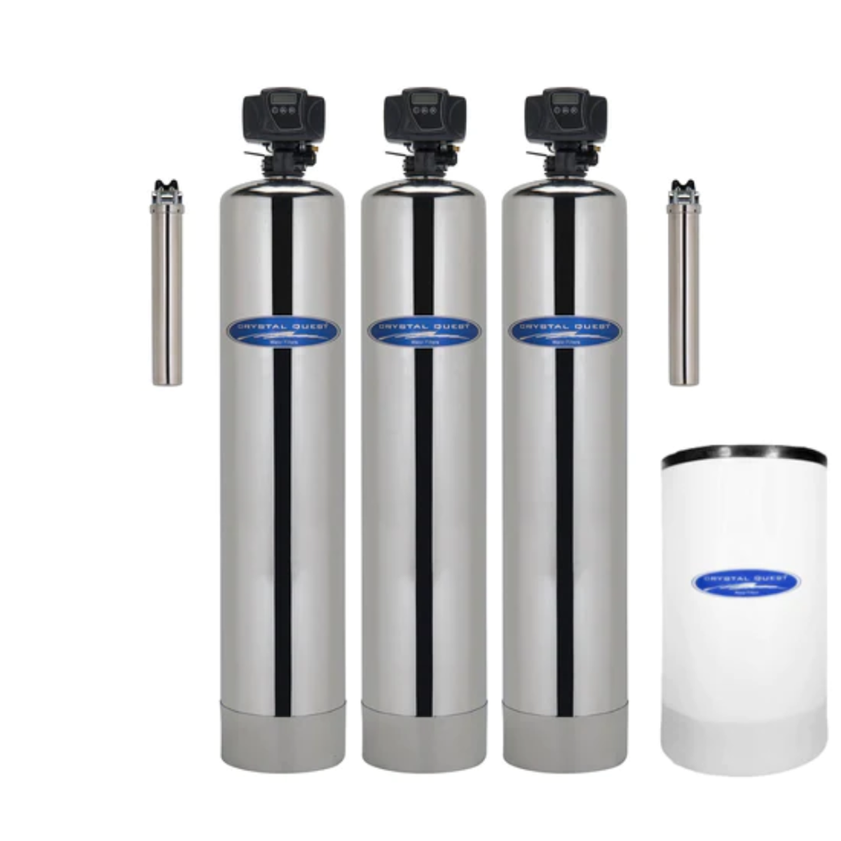 Crystal Quest Turbidity Whole House Water Filter Stainless Steel Triple