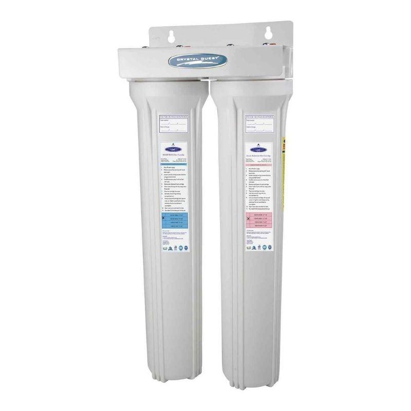 Crystal Quest WS Slimline Whole House Water Filter, Arsenic Removal (2-4 GPM | 1-2 people) Double