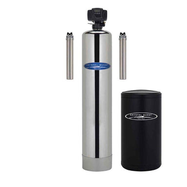 Crystal Quest WS Whole House Water Softener with Pre/Post Filtration Stainless Steel