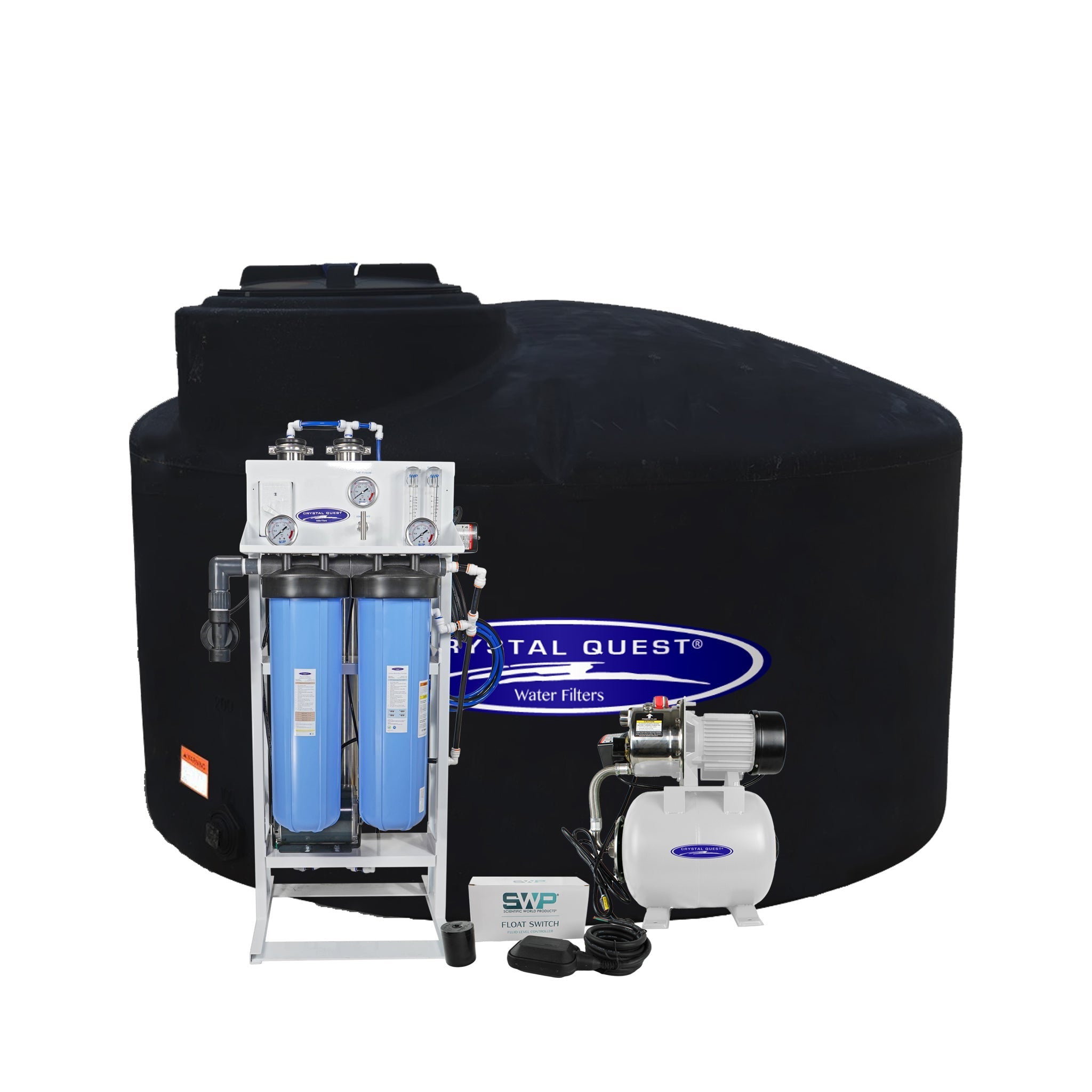Crystal Quest Whole House Reverse Osmosis System 1500 GPD RO Pump and 550 Gallon Storage Tank