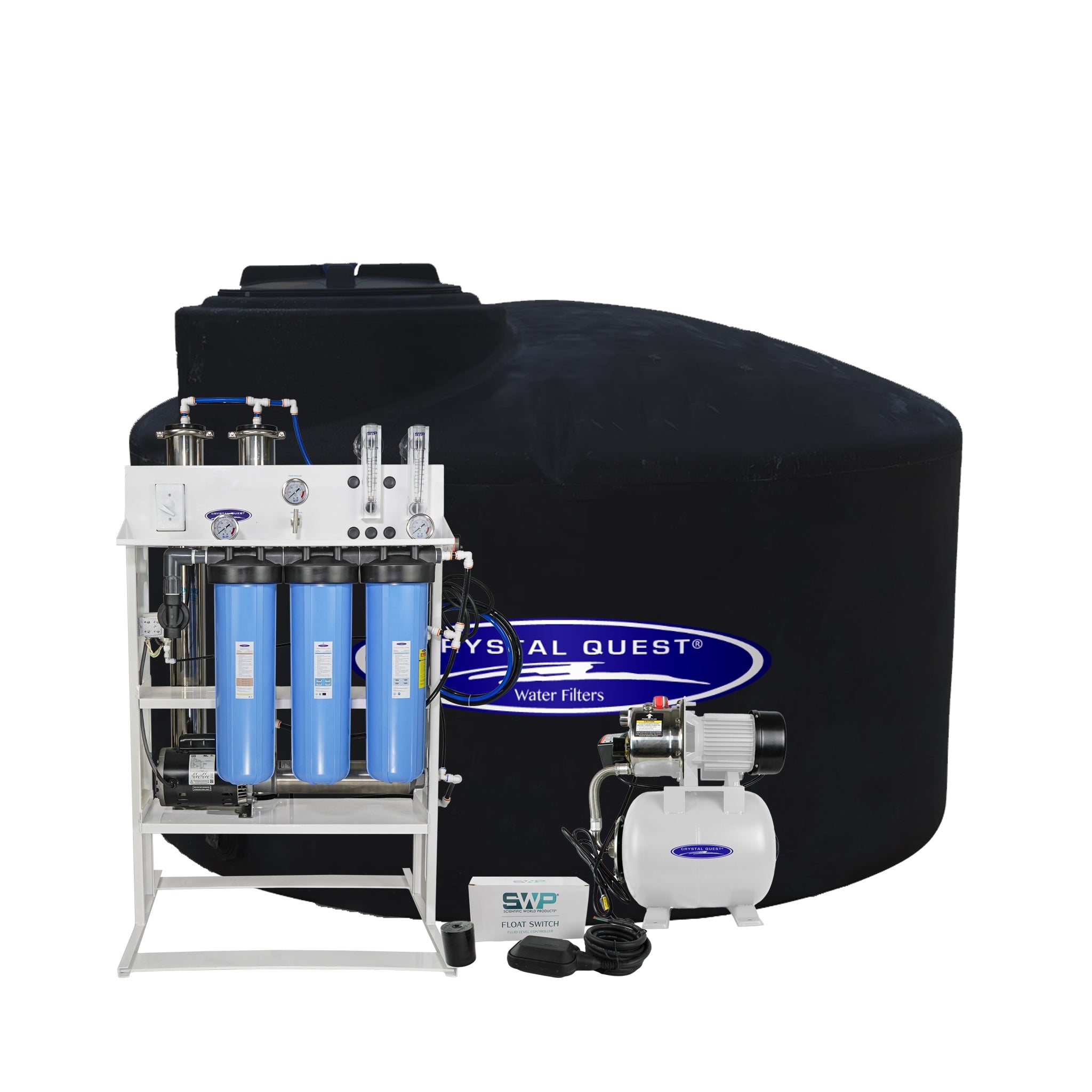 Crystal Quest Whole House Reverse Osmosis System 4000 GPD RO Pump and 550 Gallon Storage Tank
