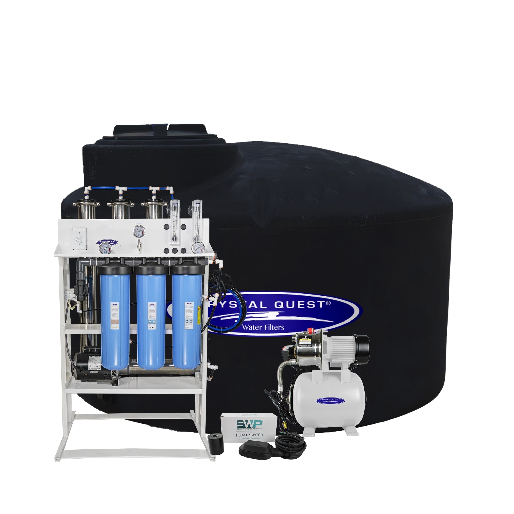 Crystal Quest Whole House Reverse Osmosis System 5000 GPD RO Pump and 550 Gallon Storage Tank