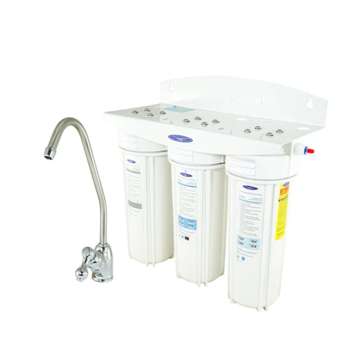 Crystal Quest Alkaline Under Sink Water Filter System Triple