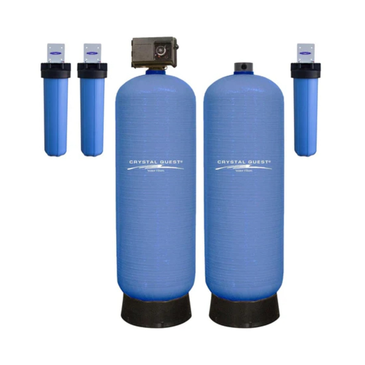 Crystal Quest High Flow Whole House Water Filter - Anti-Scale - 35 GPM  - Eagle Media - Front View