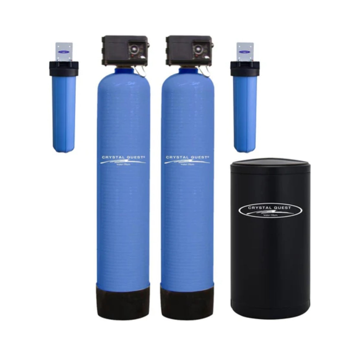 Crystal Quest High Flow Whole House Water Filter - Water Softener - 15 GPM  - Smart Media - Front View