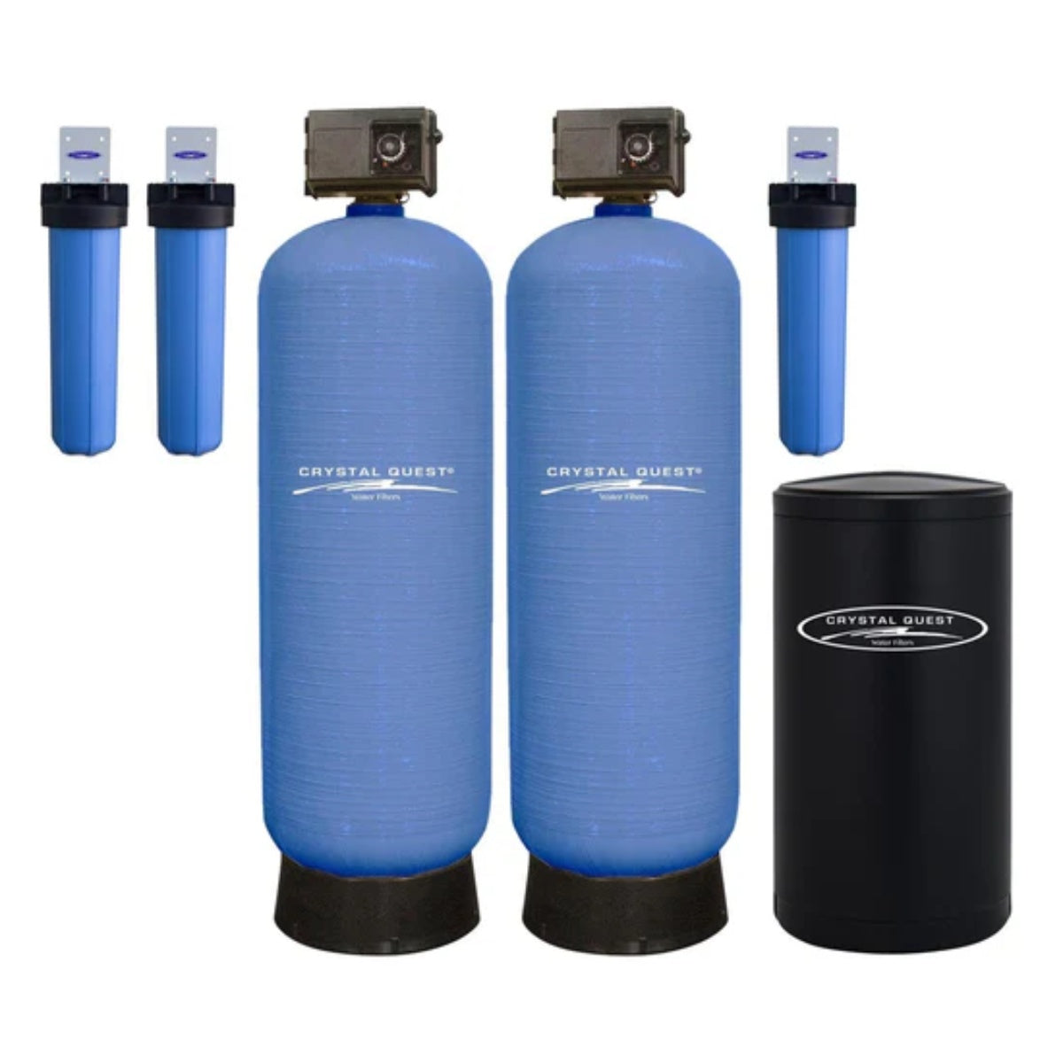 Crystal Quest High Flow Whole House Water Filter - Water Softener - 35 GPM  - Eagle Media - Front View