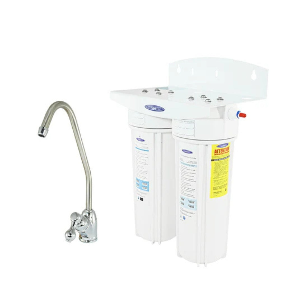 Crystal Quest Lead Under Sink Water Filter System Double
