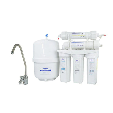 Crystal Quest RO Under Sink Water Filter – 1000C with Faucet Front View Studio Image