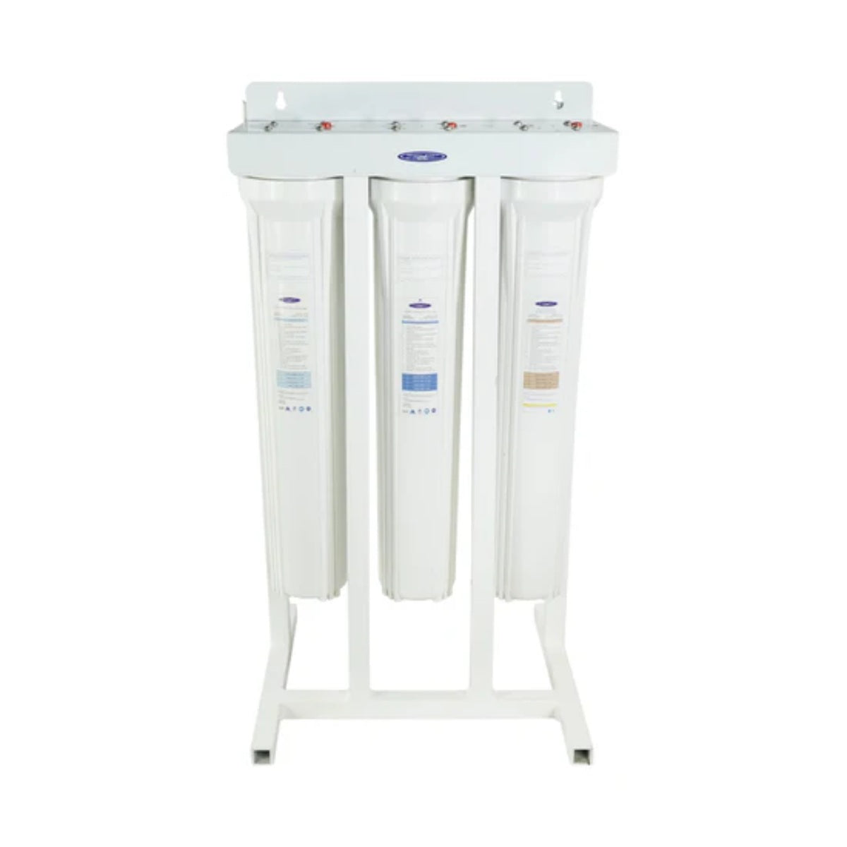 Crystal Quest WS Slimline Whole House Water Filter, Arsenic Removal (2-4 GPM | 1-2 people) Triple with Stand
