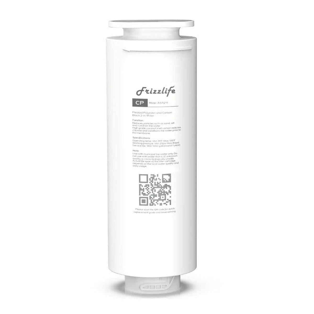 Frizzlife ASR211 Replacement Filter for PD400, PD600, PD800 RO System - Studio Image