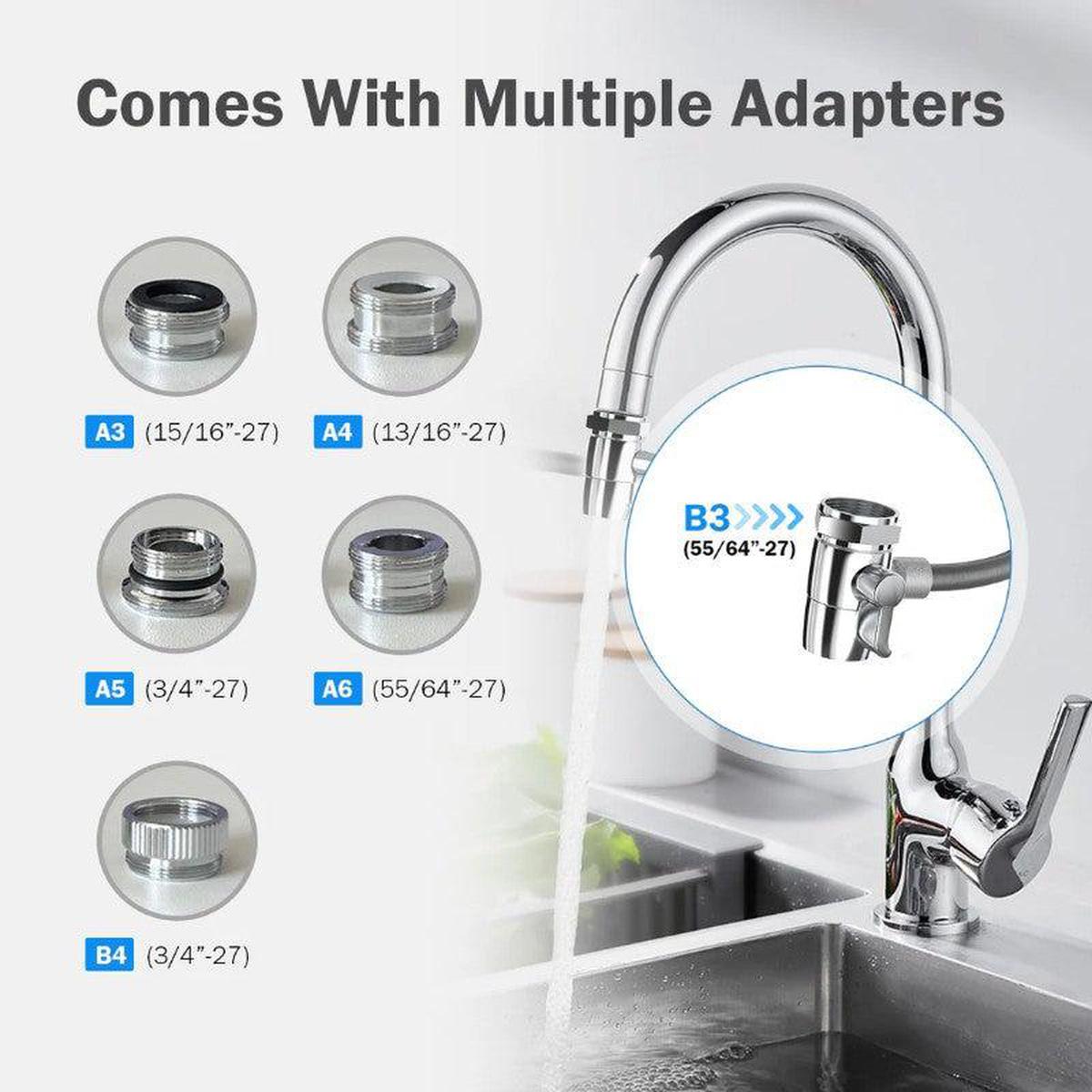 Frizzlife SS99, DS99 and TS99 Countertop Water Filter System - Comes with Multiple Adapters