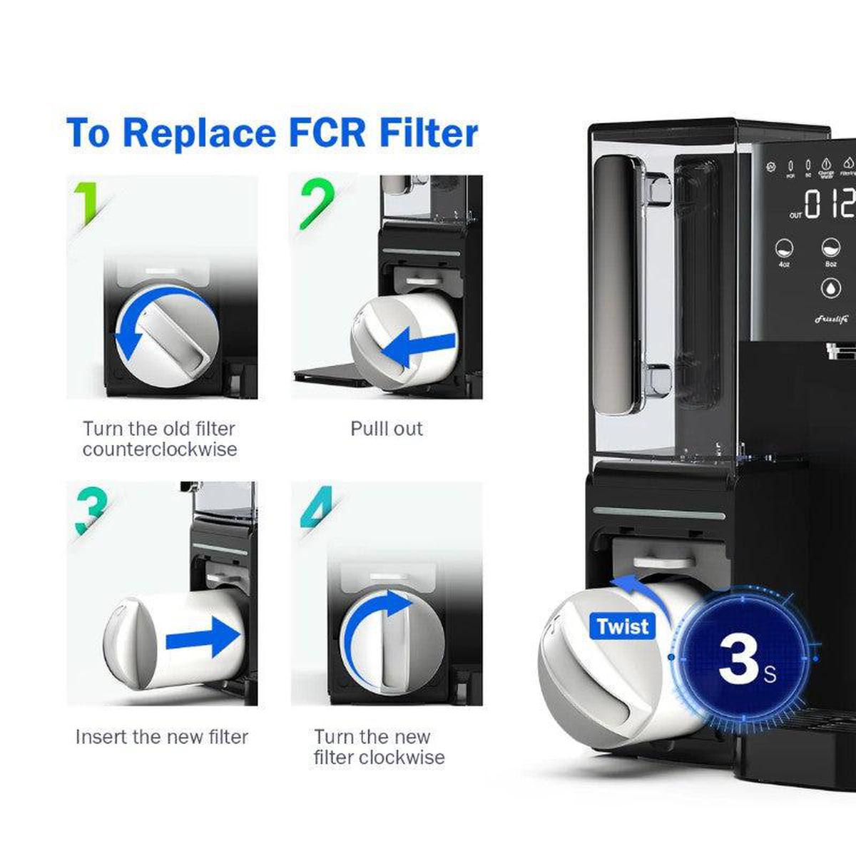 Frizzlife WB99 Countertop Reverse Osmosis System - How to Replace FCR Filter