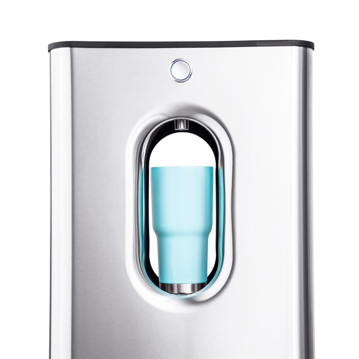 Kara Pure 2 dispensing into insulated travel mug