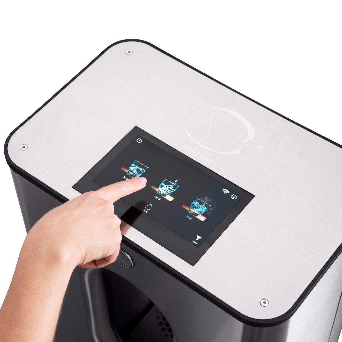 Kara Pure 2 touchscreen control panel being used